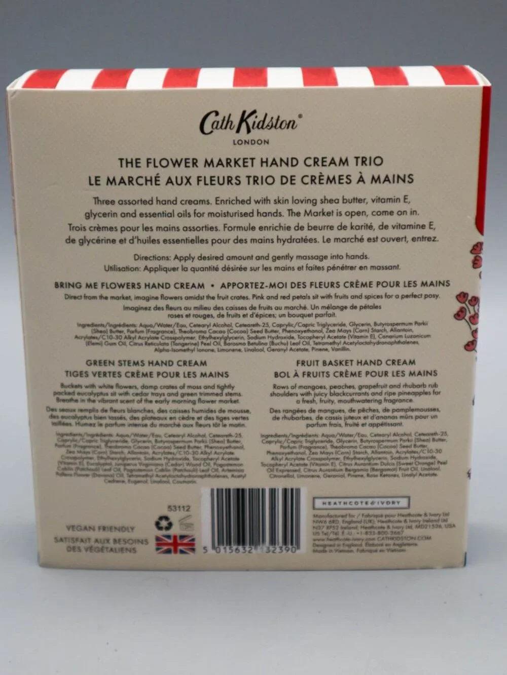 Cath Kidston UK Hand Cream Set of 3 The Flower Market Shea Buter Vitamin E NEW